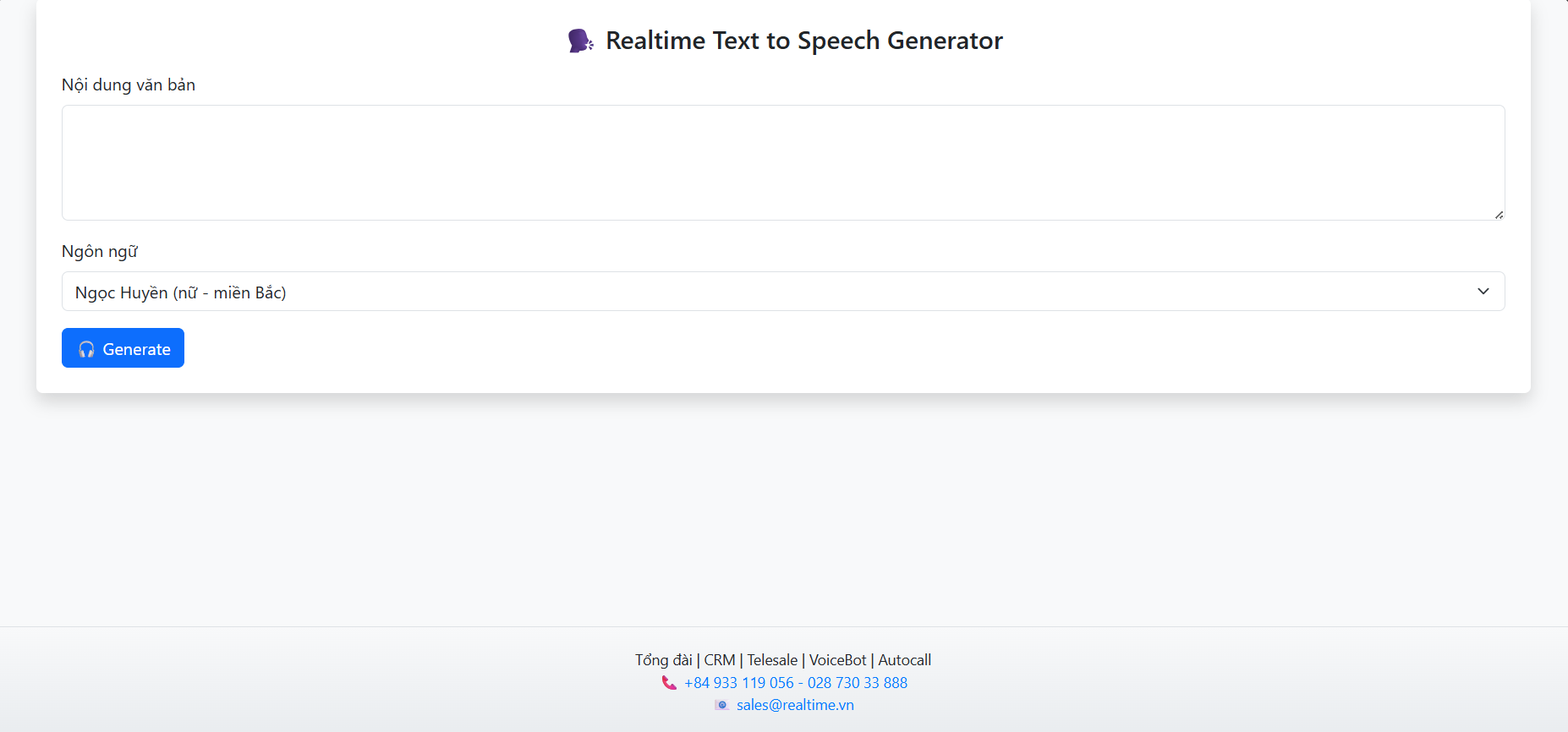 Realtime Text-To-Speech
